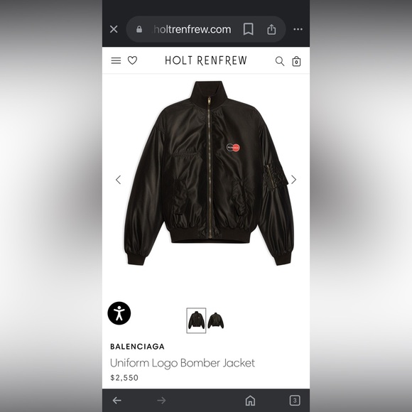 Balenciaga Logo Bomber Jacket - Picture 5 of 7